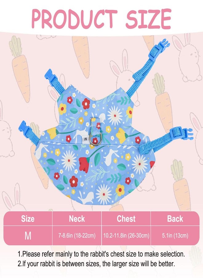 HDFCLUP Bunny Harness and Leash Set for Rabbits & Small Pets - 3-Piece Escape-Proof Rabbit Harness with Adjustable Clothes (Light Pink/Pink/Light Blue) - Soft Bunny Leash for Guinea Pigs, Ferrets & More - Image 2